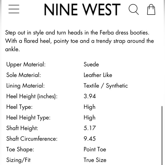 NINE WEST ankle boots size 11 - Picture 4 of 4